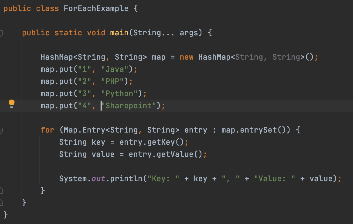 Java foreach loop examples